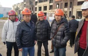 湖州市質(zhì)監(jiān)站、公共事業(yè)中心相關(guān)領(lǐng)導(dǎo)帶班參觀達(dá)昌府標(biāo)桿工地